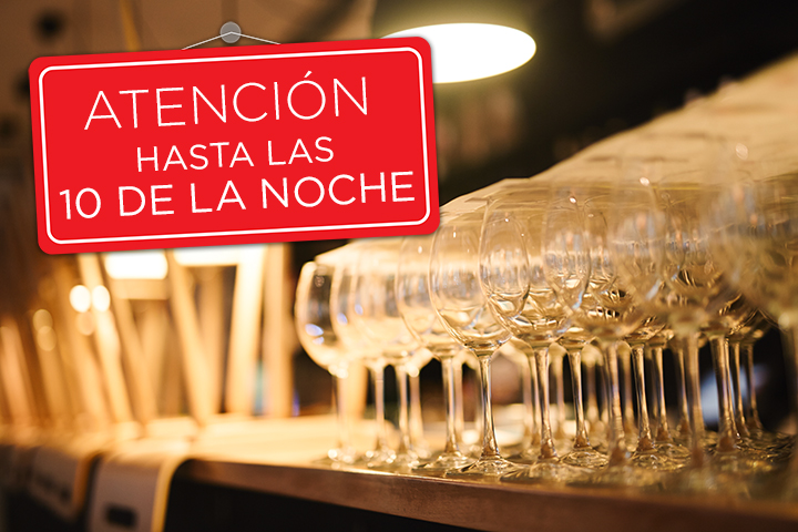 Se solicitará a los restaurantes que sirven alcohol que acorten su horario de atención hasta las 10 de la noche (hasta el próximo 17 de diciembre.)